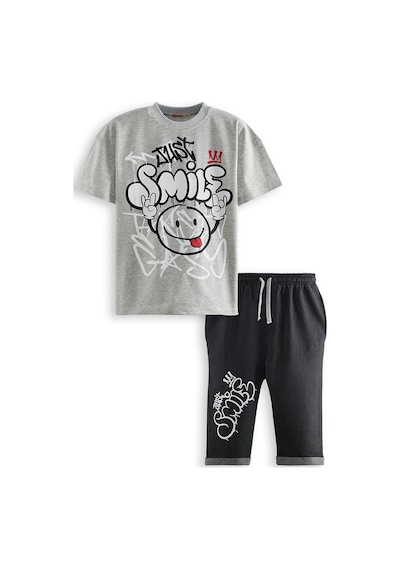 Just Smile Erkek Çocuk T-shirt Kapri Şort Takım