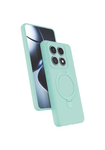 Newface Xiaomi Mi 14t Pro Regal Magsafe Standlı Kapak - Su Yeşili Çok Renkli