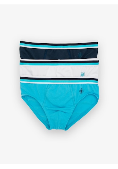 Blackspade Erkek Çocuk Külot 3'lü Paket 9394 - Lacivert Aqua Beyaz Çok Renkli