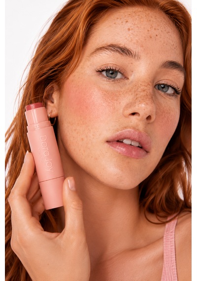 Multi Stick Ruj & Allık Dewy Dusty Rose 03 Fırça Aplikatörlü Vegan Avocado Oil Shea Butter Hyalüronik Asit / Blend Joy Lip & Cheek Pembe