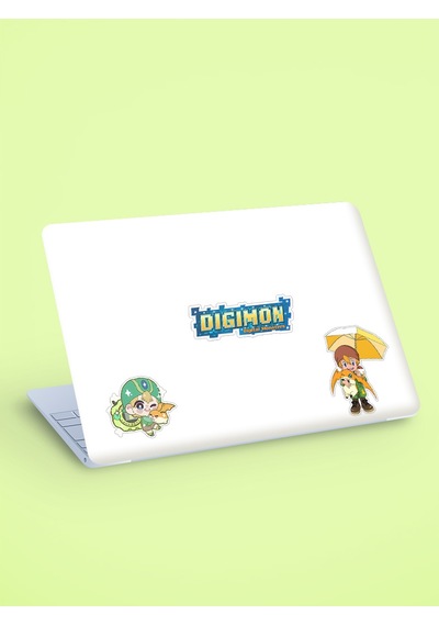 Digimon - Digital Monster Anime 2li Sticker Set Telefon-laptop Süsleme-ödül Çıkartmaları