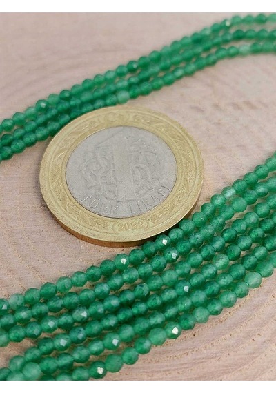 Bileklik Boy Aventurin Taşı Dizi 2mm 45326 Yarım Dizi 17cm Uzunluğundadır Çok Renkli