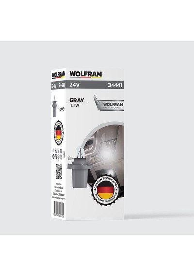 Mf Duylu Gösterge Ampulleri Gri 24v 1,2w 1 Paket 10 Adet - Wolfram 34441