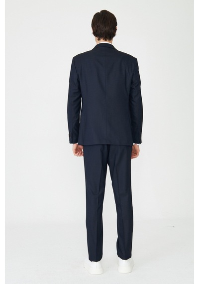 Lacivert Modern Kesim Slim Fit Erkek Takım Elbise Laci