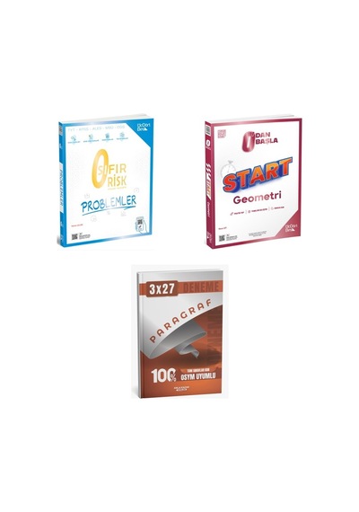 2027 2027 Tyt Üçdörtbeş Kpss Ales Msü Dgs Sıfır Risk Problemler + Sıfırdan Başla Start Geometri + Ankapade 3'lü Set