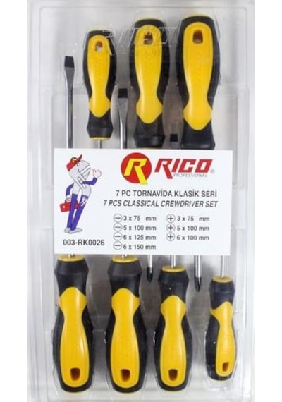 Rico Tornavida Rico 7 Parça Klasik Tornavida Seti N116674