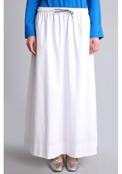 Defacto A Kesim Poplin Maxi Etek H5642ax26smwt79 Beyaz-wt79