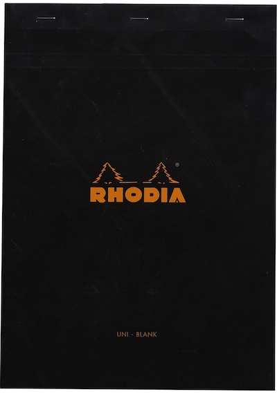 Rhodia Basic A4 Çizgisiz Siyah Kapak Bloknot Ra180009