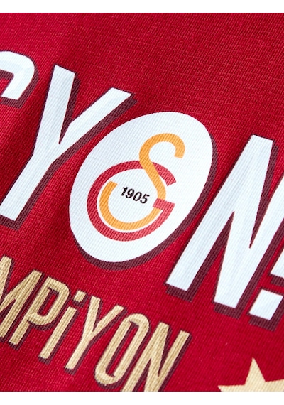 Galatasaray Lisanslı 2026 Şampiyonluk Dominasyon Kırmızı Tişört