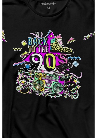 Doksanlar Pop 90's Retro Vintage Uzun Kollu Tişört Baskılı T-shirt 001