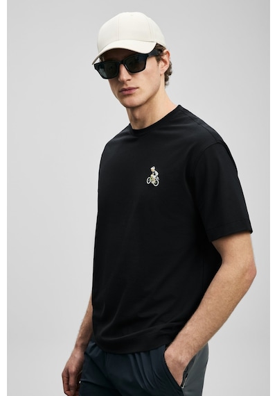 Lufian Mario Modern Grafik Erkek T-shirt 111020283 Siyah