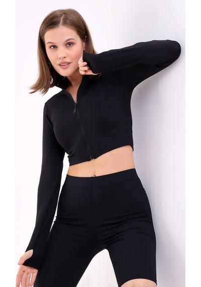 Winmoda34 Kadın Dalgıç Takım Likralı Spor Önden Fermuar Detaylı Kısa Taytlı Uzun Kol Parmak Geçmeli Model Kf-siyah Winmoda34 Kadın Dalgıç Takım Likralı Spor Önden Fermuar Detaylı Kısa Taytlı Uzun Kol Parmak Geçmeli Model Kf-siyah