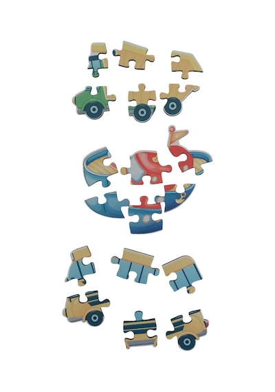 Araçlar Vehicles / 13 Adet Puzzle Yapboz Puzzle / 82 Parça