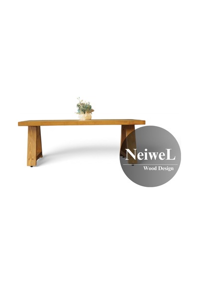 Neiwel Bies Doğal Ahşap Sehpa-70-140 Açık Ceviz
