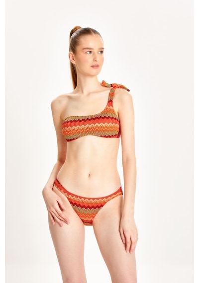 Too Salty Swimwear Kadın Bordo Dantelli Tek Omuz Bikini Takımı 24s120st Bordo