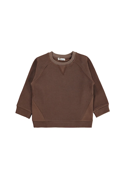 Civil Boys Parçalı 2-5 Yaş Sweatshirt - Kahverengi Koyu Kahve