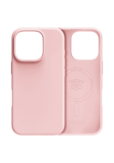 Apple Uyumlu iPhone Buff 16 Pro Max Magsafe Rubber Fit Silikon Kılıf Lightpink