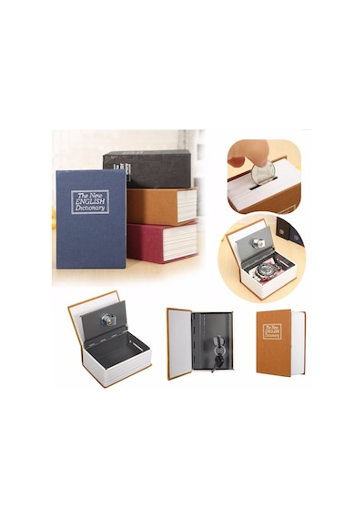 Sözlük Görünümlü Mini Kasa 11.5Cm Kitap Para Gizli Güvenli Kilitl