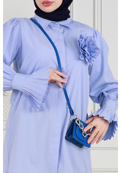 Sevitli Gül Broşlu Kolu Fırfırlı Tunik-bebe Mavi-3606-bebe Mavi Bebek Mavisi Sevitli Gül Broşlu Kolu Fırfırlı Tunik-bebe Mavi-3606-bebe Mavi Bebek Mavisi