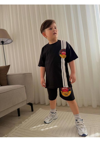 Cg Kids Şimşek Mcqueen Cars Arabalar Erkek Çocuk Tshirt&şort Alt Üst Takım Sırt Baskılı Siyah Cg Kids Şimşek Mcqueen Cars Arabalar Erkek Çocuk Tshirt&şort Alt Üst Takım Sırt Baskılı Siyah