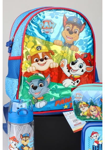 X Dekomus Lisanslı Paw Patrol Pawsome Squad 35 Cm Küçük Boy Anaokul,termoslu Beslenme Ve Kalem Çantası,beslenme Kabı,500 Ml Matara Seti Altın