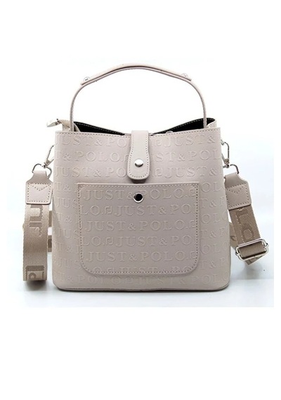 Just Polo Kadın Orta Boy Ayarlanabilir Askılı Şık El & Omuz Çantası Shoulder Bag Taş