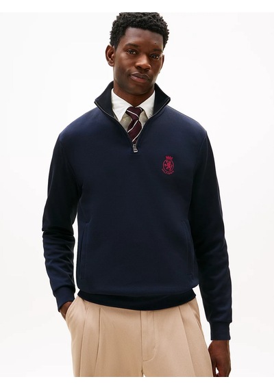 Tommy Hilfiger Mw0mw42855 Crest Giftin İntechno Erkek Sweatshirt Lacivert