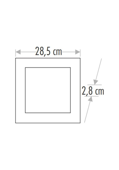 30 Watt Panel Led Armatür Sıva Üstü Kare Ct 5274 Günışığı Sarı Işık 3200k Alüminyum Kasa Beyaz