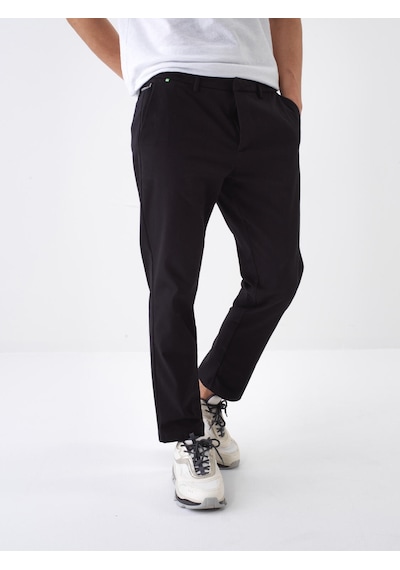 Xint Siyah Pamuk Dokulu Slim Fit Jogger 100685