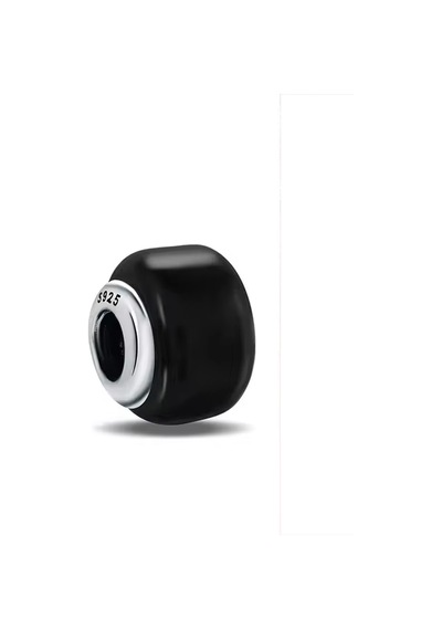 Fubena Mini Siyah Murano Yüzük Charm