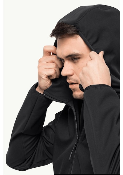 Jack Wolfskin Bornberg Hoody Erkek Softshell Mont 1307471-6000-sıyah Siyah