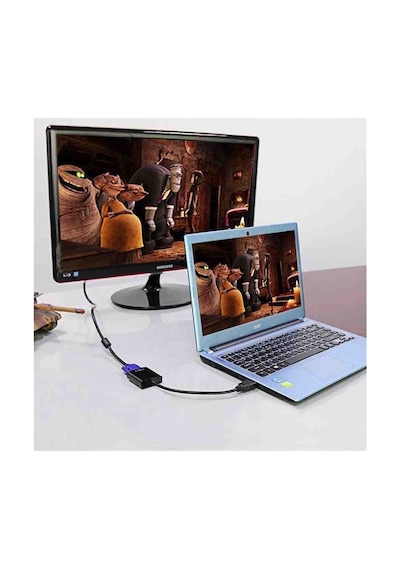 Alfais Zey Alfais 4487 Hdmı To Vga Çevirici Dönüştürücü Monitör Kablosu