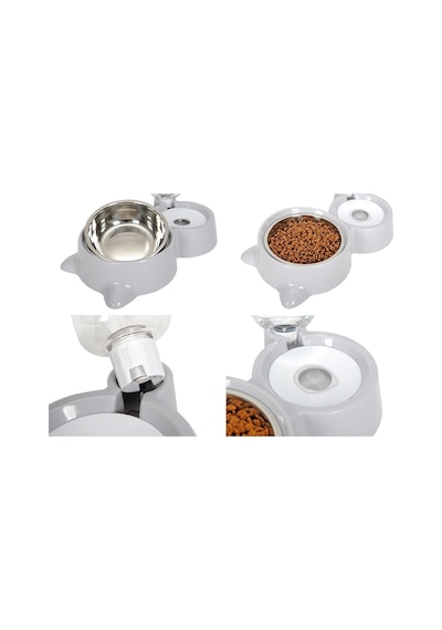 Technosmart Otomatik Su Sebilli Büyük Boy Kedi Köpek Mama ve Su Kabı