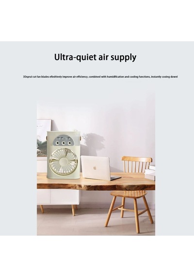 Masaüstü Klima Taşınabilir Fan Çift Sprey Ultrasonik Atomizasyon 3-speed Gece Lambası Fan