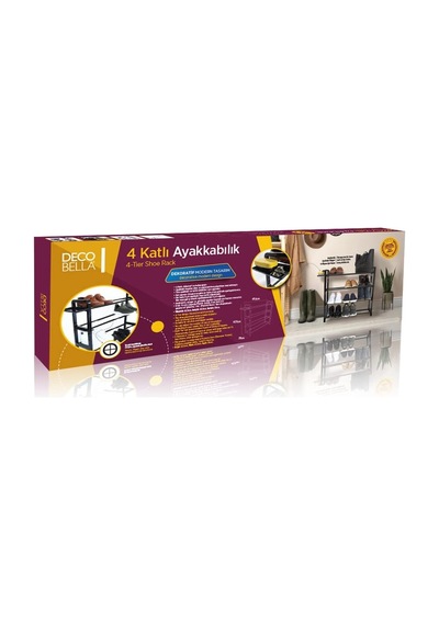 4 Katlı Ayakkabılık Çok Renkli 4 Katlı Ayakkabılık Çok Renkli