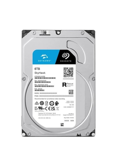 Seagate 3.5" 6tb Skyhawk St6000vx009 5400 Rpm 256mb Sata-3 Güvenlik Diski-212669