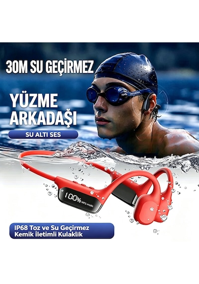 Tekoo Kemik İletimli Bluetooth 5.4 Kablosuz Kulak Arkası Kulaklık