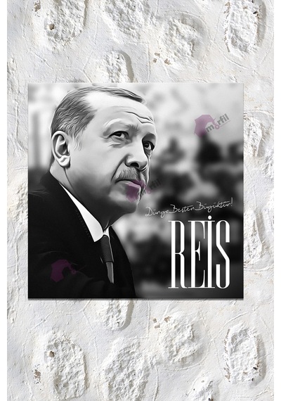 Recep Tayyip Erdoğan Cumhurbaşkanı Başkan Erdoğan Rte Kanvas Tablo 7 Farklı Ölçü