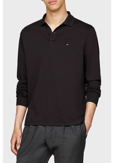 Tommy Hilfiger Erkek Polo Yaka Sweat Mw0mw37317 Bds Siyah Siyah