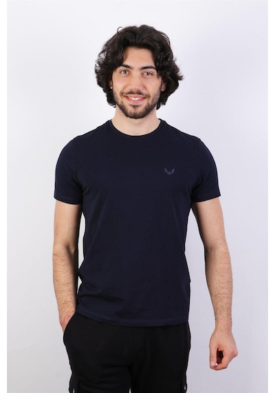 Rich Erkek Logo Baskılı T-shirt %100 Pamuk Tişört SIYAH