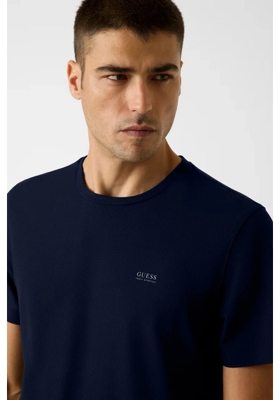 Guess M6rı19kd202 Ss Cn New Tech Stretch Erkek Tişört Lacivert