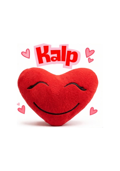 Peluş Kalp Oyucak Kırmızı