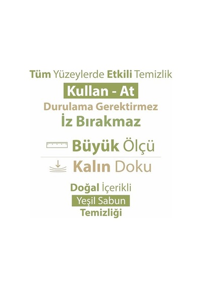 Yer Havlusu Yeşil Sabun 50 Yaprak Açık Bej