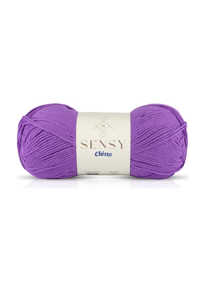 Sensy Chino El Örgü İpi Kazak Bluz İpi Yelek Hırka İpi Tunik İp Amigurumi İpi Mor 100 Gr - 330 M