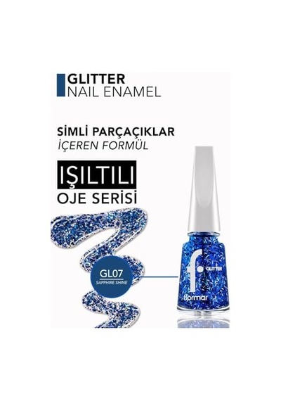Yoğun Simli Şeffaf Oje - Glitter Nail Enamel - Gl07 - 8682536049832 Diğer