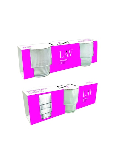 Lav Helen Cam Su Bardağı 3'lü 230 ml (Meşrubat Bardağı)