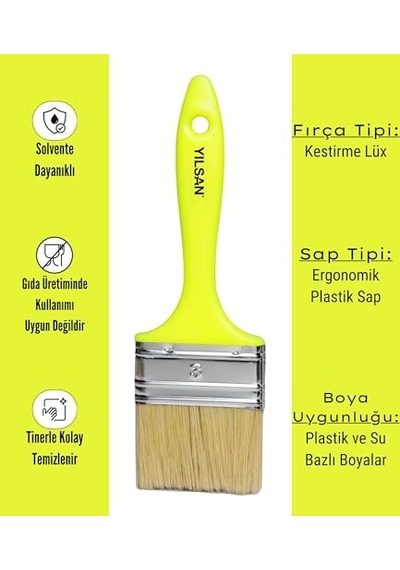 Boya Fırçası No: 3 7.5 Cm , Kestirme Lüks