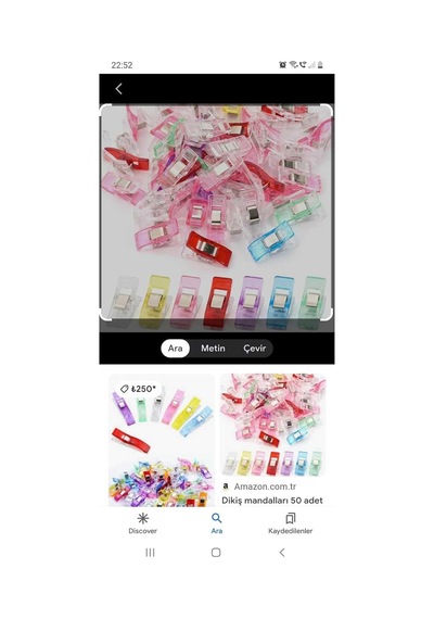Dikiş Nakış Kumaş Kapitone Plastik Kumaş Mandalı Kumaş Tutucu Klips 36 Adet Diğer