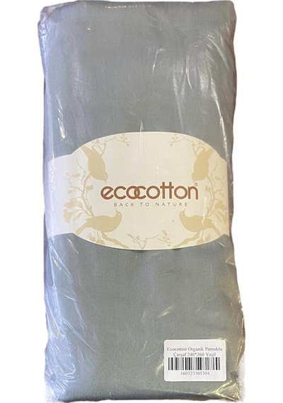 Ecocotton Organik Pamuklu Çarşaf 240 260 Yeşil - Yeşil