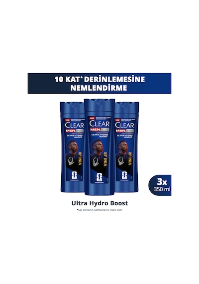 Men Kepeğe Karşı Etkili Şampuan Vini Jr. Ultra Hydro Boost 350 Ml X3 Tüm Saç Tipleri